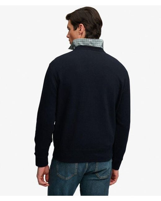 Superdry Blue & Co Essential Stacked Logo Crew Sweatshirt for men