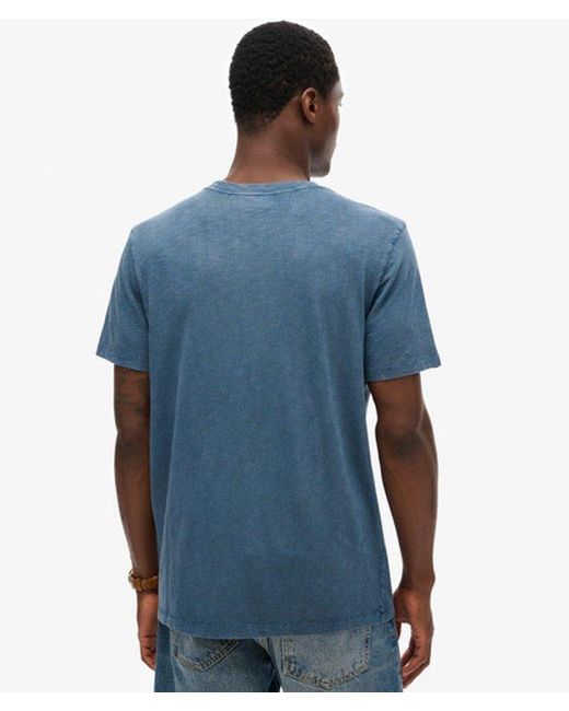 Superdry Blue & Co Crew Neck Slub Short Sleeved T-shirt for men