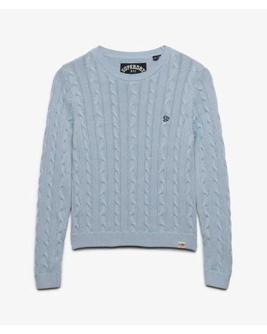 Superdry Blue & Co Essentials Cable Knit Jumper