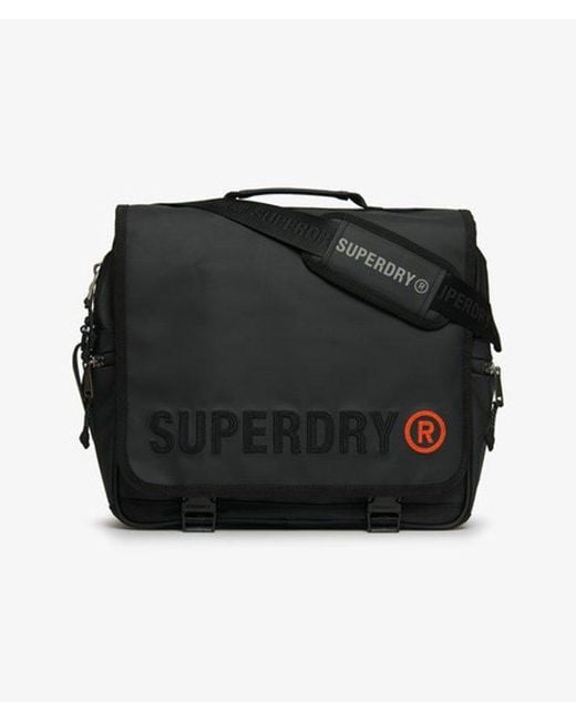 Superdry Black Tarp Record Bag
