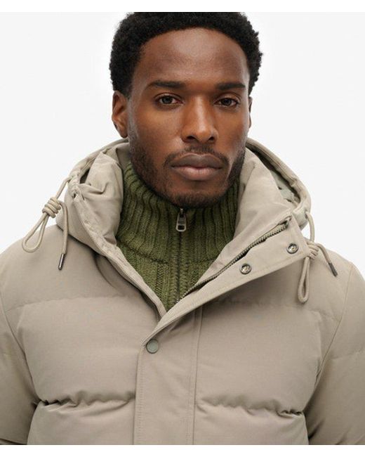 Superdry Gray & Co Everest Short Hooded Puffer Jacket for men