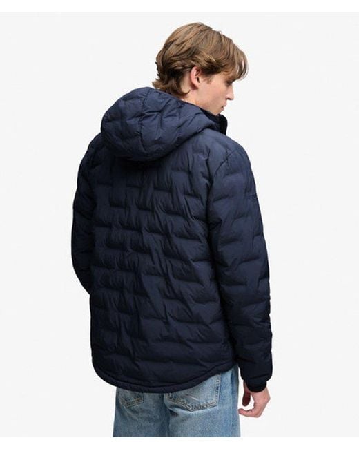 Superdry Blue & Co Hooded Heat Weld Padded Jacket for men