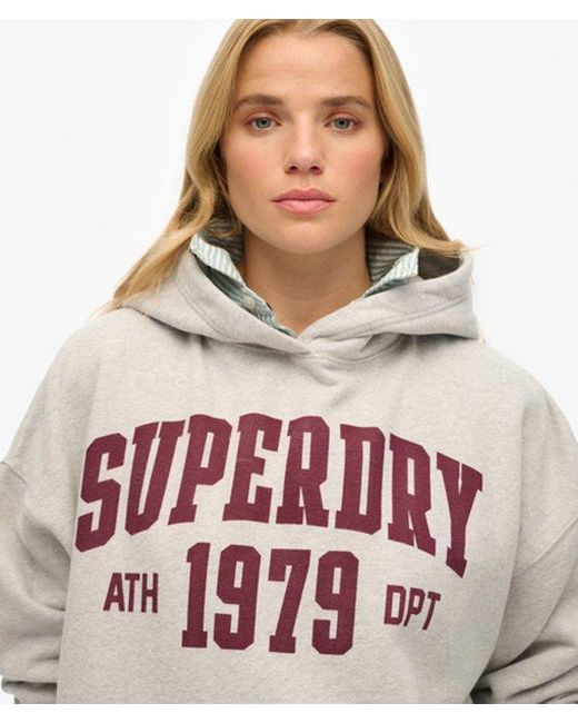 Superdry Red Athletic Essentials Relaxed Hoodie