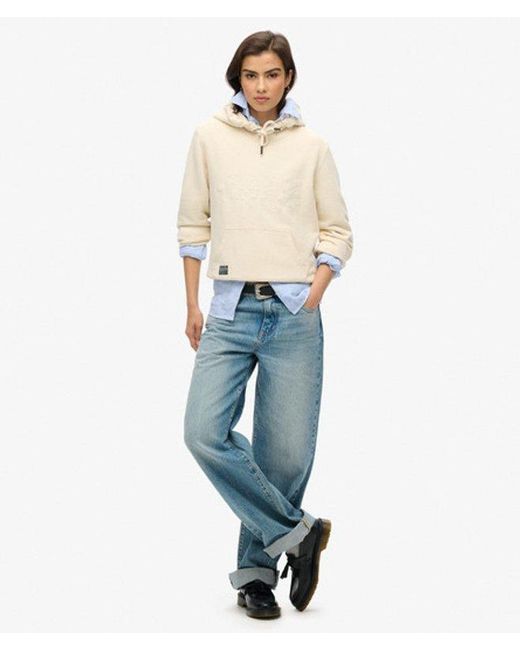 Superdry Premium Script Entry Hoodie in het White