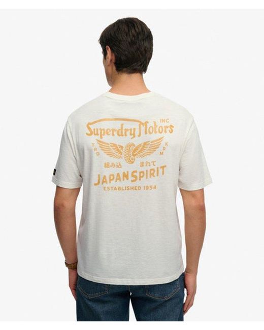 Superdry White & Co Heritage Biker Loose T-shirt for men
