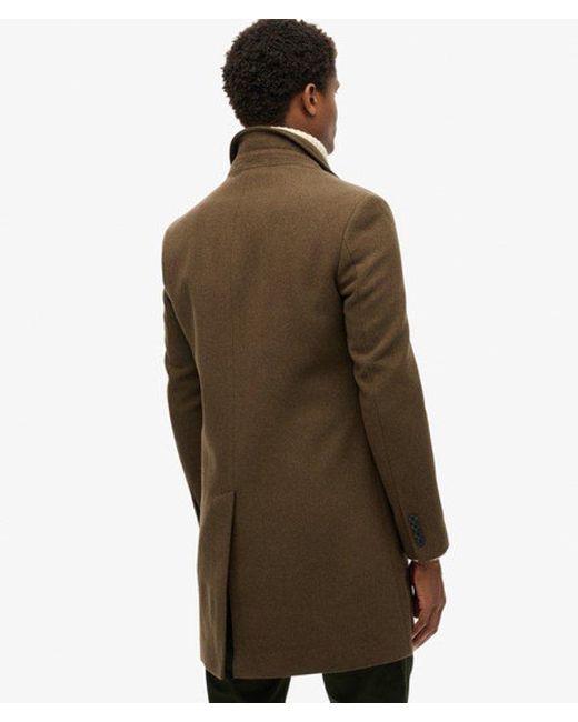 Superdry Brown The Merchant Store - Town Coat for men