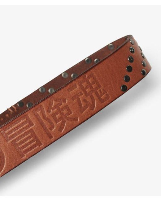 Superdry Brown & Co Branded Buckle Goods Belt for men