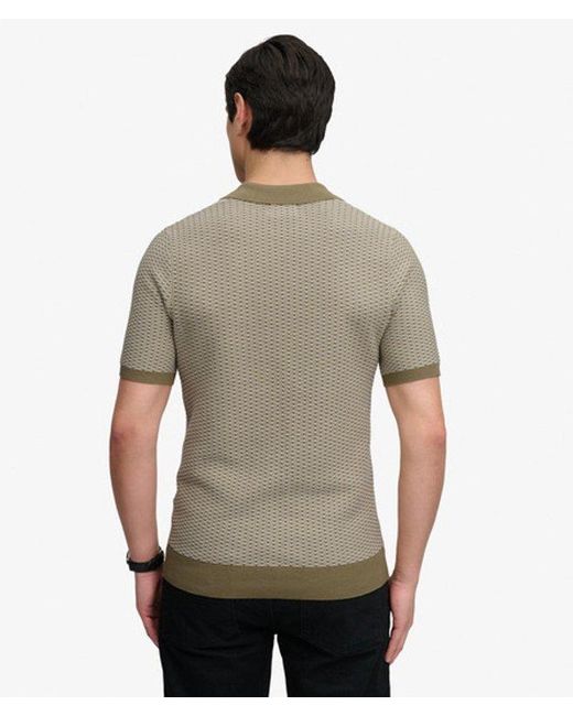 Superdry Gray & Co Johnny Collar Knitted Polo Shirt for men