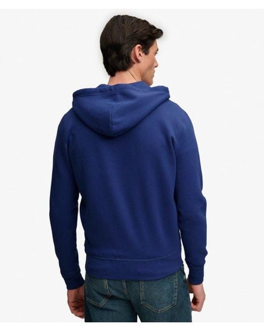Superdry Blue & Co Essential Logo Zip Hoodie for men