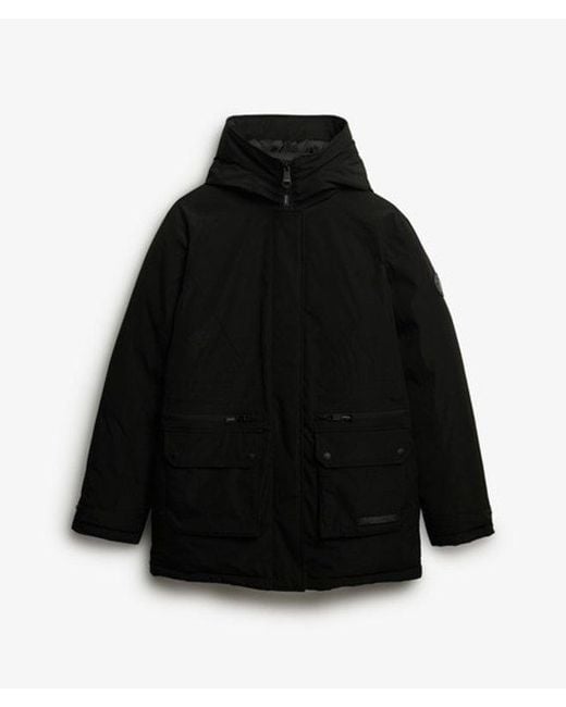 Superdry Black City Padded Parka Jacket