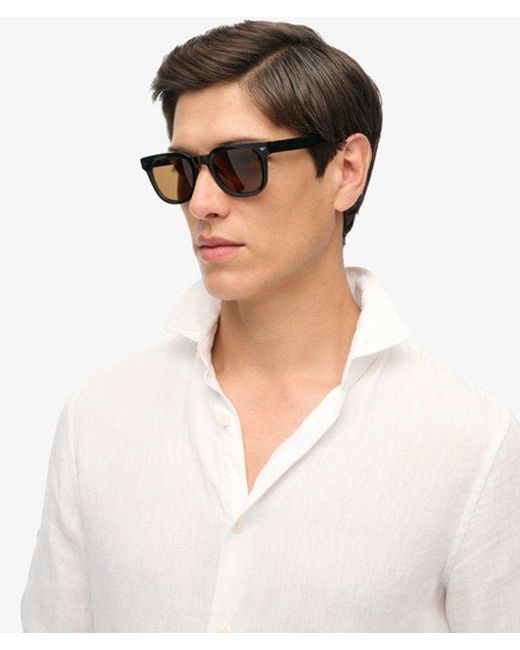 Superdry Brown & Co Retro Square Sunglasses