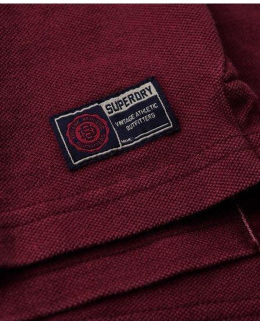 Superdry Red Vintage Athletic Polo Shirt for men