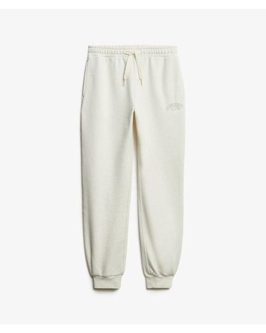 Superdry White Country Club Cuff Joggers