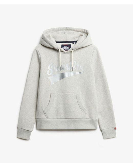 Superdry White Super Athletics Hoodie