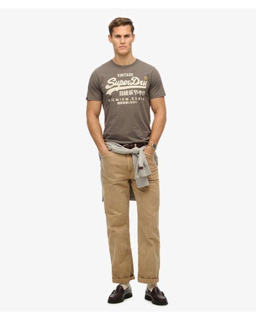 Superdry Gray & Co Vintage Logo Workwear Relaxed T-shirt for men