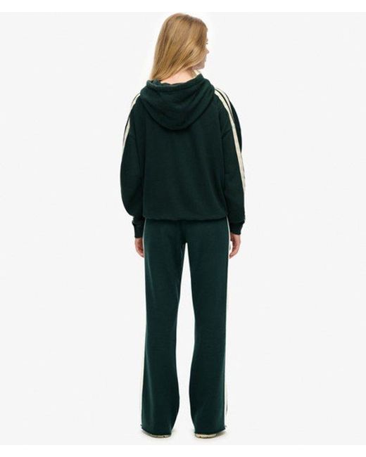 Superdry Green & Co Athletic Stripe Flare joggers