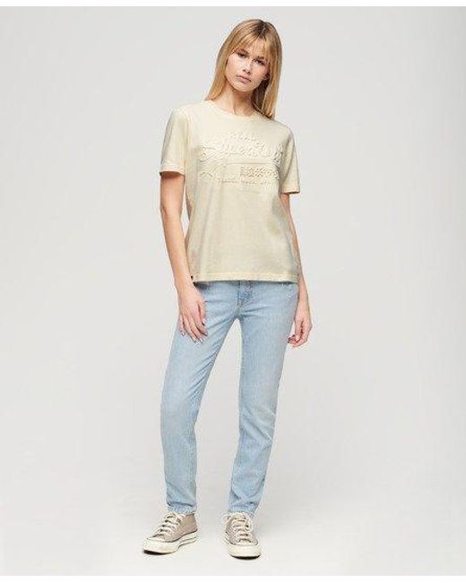 Superdry Natural Embossed Relaxed T-shirt
