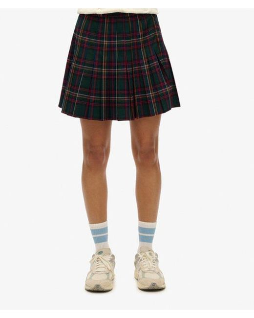 Superdry Black Check Mini Skirt