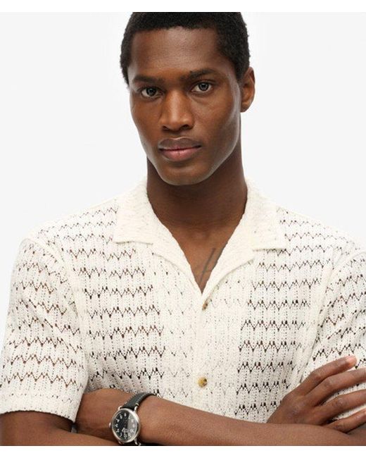 Superdry Natural & Co Knitted Texture Shirt for men