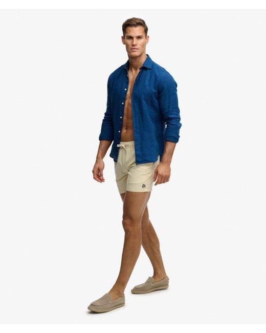 Superdry Blue & Co Embroidered Logo 15- Inch Swim Shorts for men