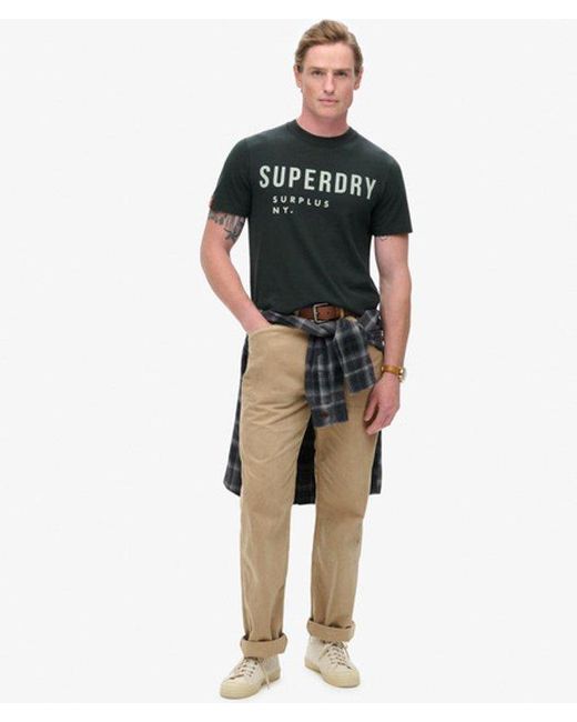 Superdry Black & Co Classic Graphic Print Cotton T-shirt for men
