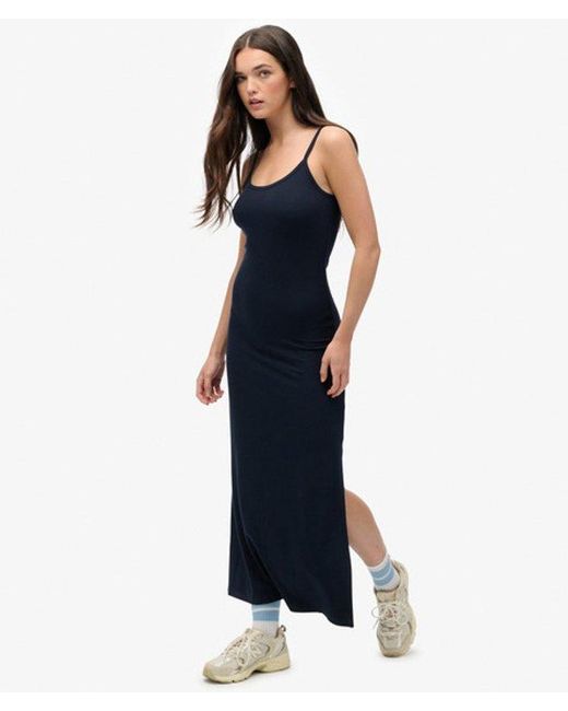 Superdry Blue & Co Athletic Essentials Jersey Maxi Cami Dress
