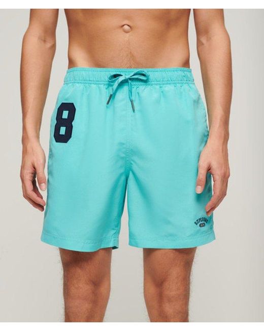 Superdry Blue & Co Recycled Polo 17-inch Swim Shorts for men