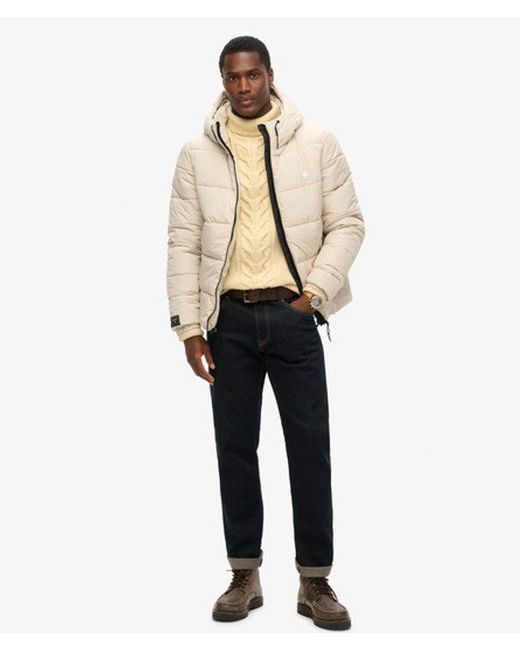 Superdry Natural & Co Hooded Sports Puffer Jacket for men
