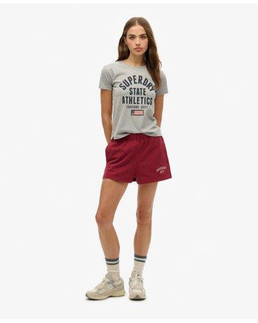 Superdry Red Athletic Graphic Fitted T-Shirt