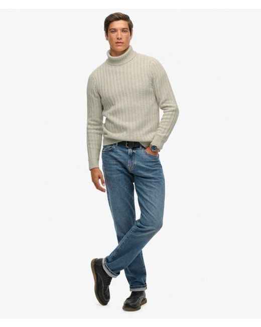 Superdry Gray & Co The Merchant Store - Ribbed Roll Neck Jumper for men