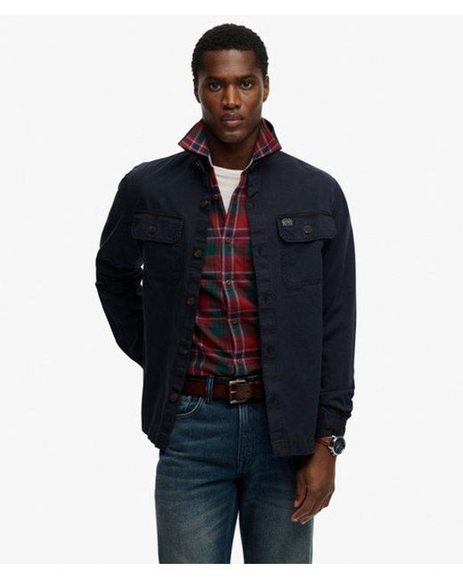 Superdry Blue & Co Two Pocket Overshirt for men
