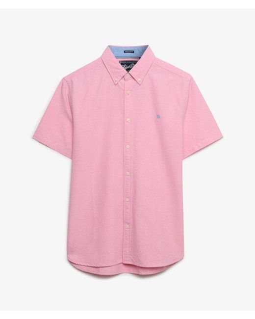 Superdry Pink & Co Preppy Oxford Short Sleeve Shirt for men