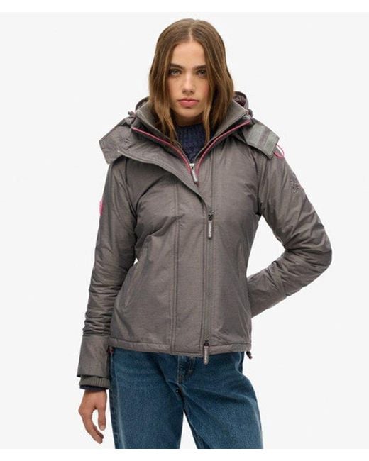 Superdry Gray & Co Pop Zip Hooded Arctic Sd-windcheater Jacket