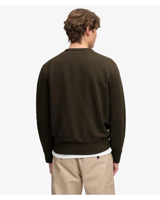 Superdry Black & Co Essential Stacked Logo Crew Sweatshirt for men