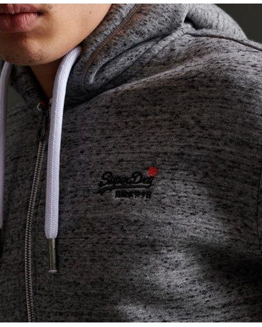 Superdry Black Label Zip Hoodie Flint Grit for men