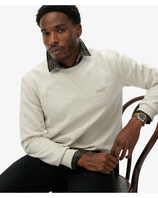Superdry White & Co Essential Logo Crew Sweatshirt for men