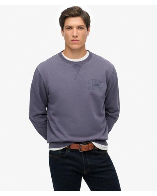 Superdry Blue & Co Athletic Essentials Crew Sweatshirt for men