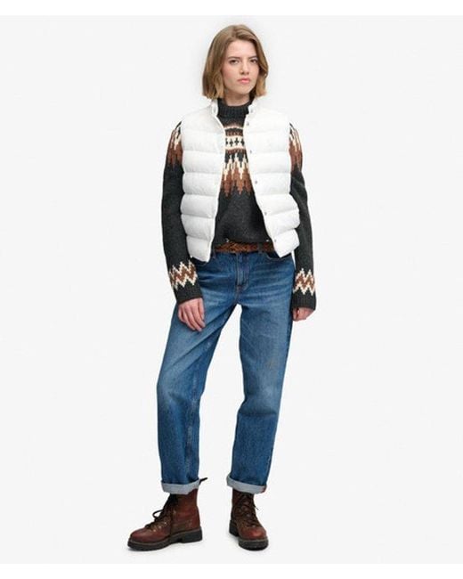 Superdry Blue & Co Padded Snap Gilet