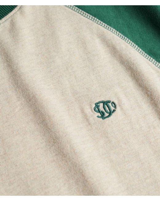 Superdry Green & Co Vintage Athletic Baseball Top for men