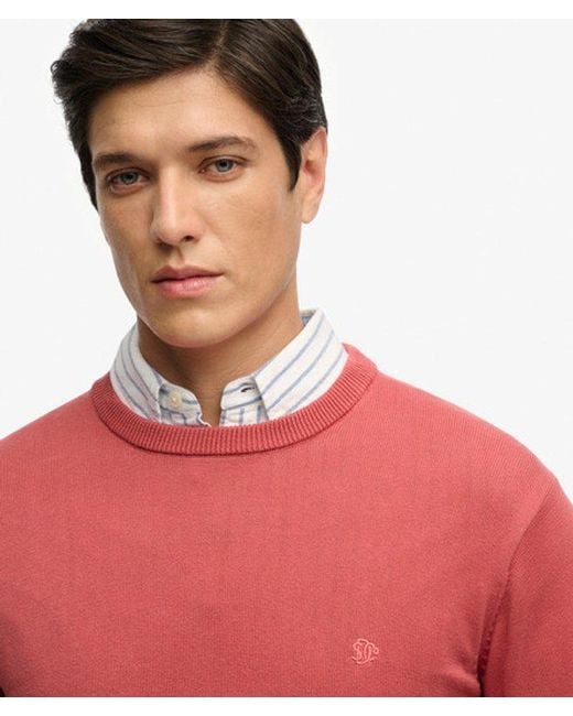 Superdry Red & Co Essentials Cotton Jumper for men