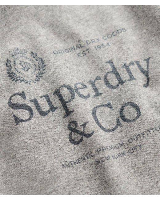 Superdry 1954 Company Relaxed T-shirt in het Gray voor heren