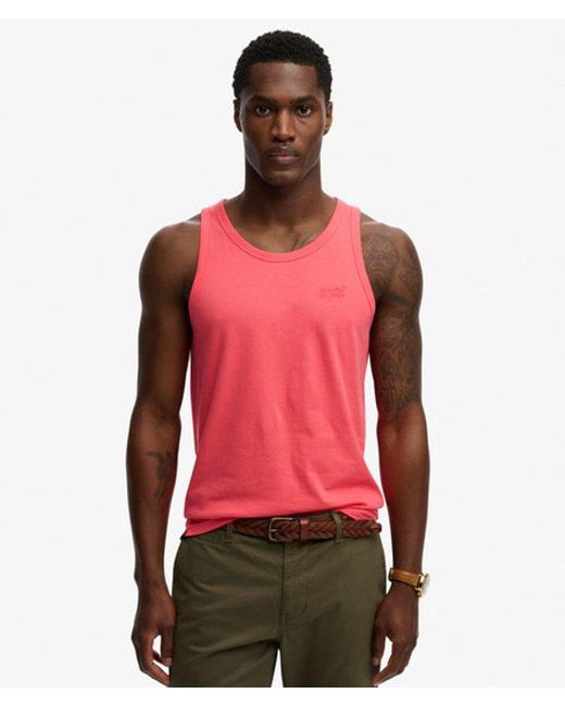 Superdry Red & Co Essential Logo Vest Top for men