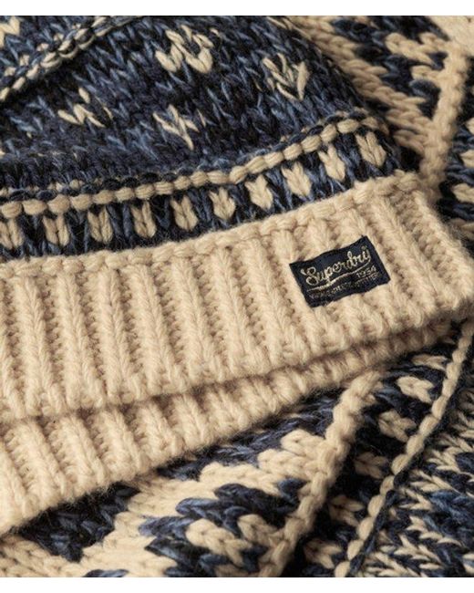 Superdry Green Ski Lodge Zip Neck Jumper