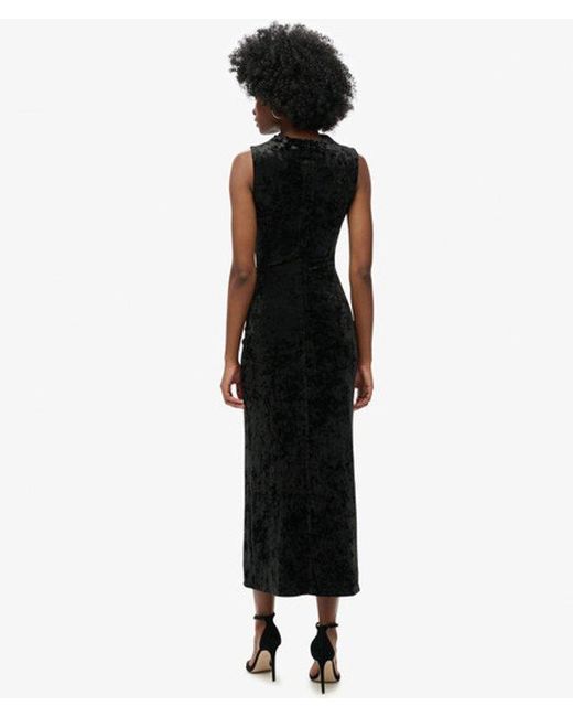 Superdry Black & Co Velvet Maxi Dress