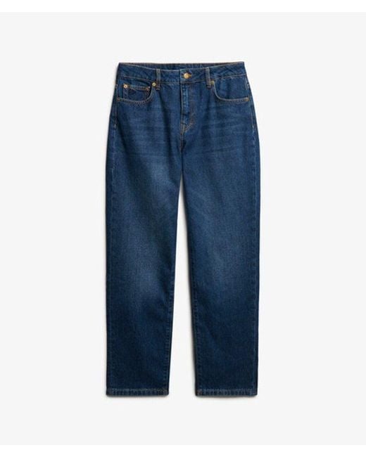 Superdry Blue & Co Organic Cotton Mid Rise Straight Jeans