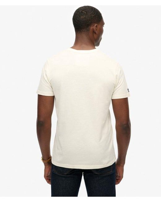 Homme T-Shirt Décontracté À Motif En Relief Athletic Taille Superdry pour homme en coloris White