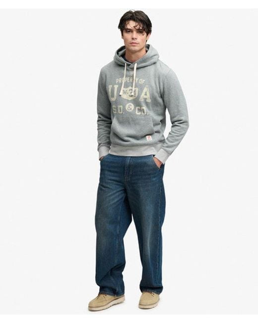 Superdry Gray & Co Athletic Essentials Hoodie for men