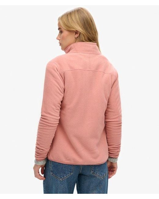 Superdry Red & Co Polar Fleece Full Zip Jacket