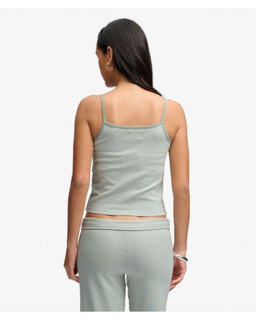 Superdry Athletic Essentials Cami Slanke Pasvorm in het Gray