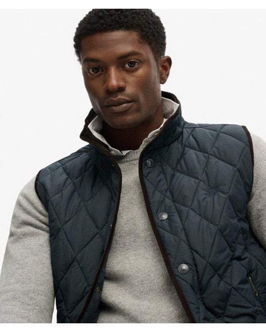 Homme Gilet Matelassé Estate Taille Superdry pour homme en coloris Blue